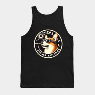 Funny Corgi Total solar eclipse 2024 Tank Top